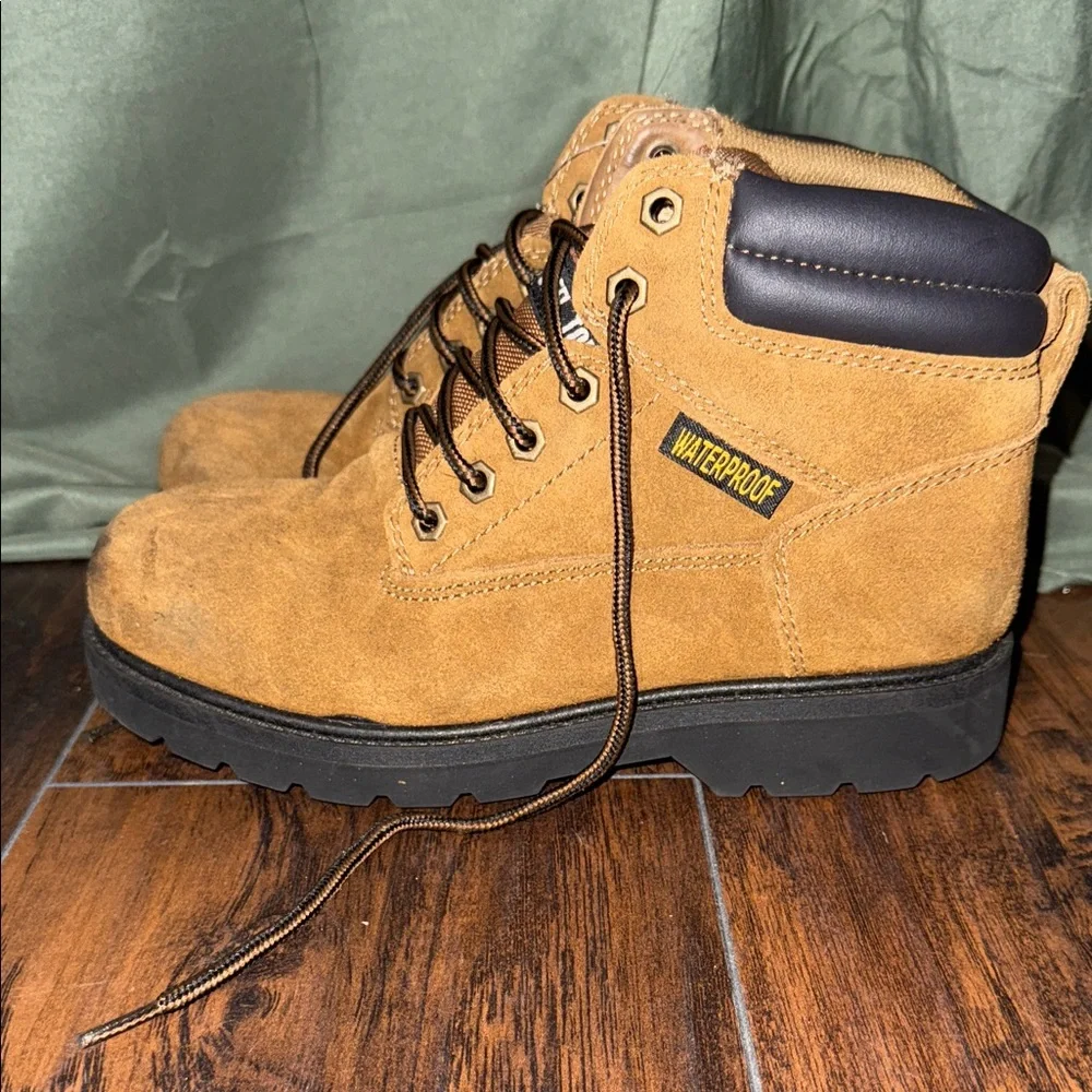 Men's Brahma Waterproof Steel Toe Suede Brown Boots